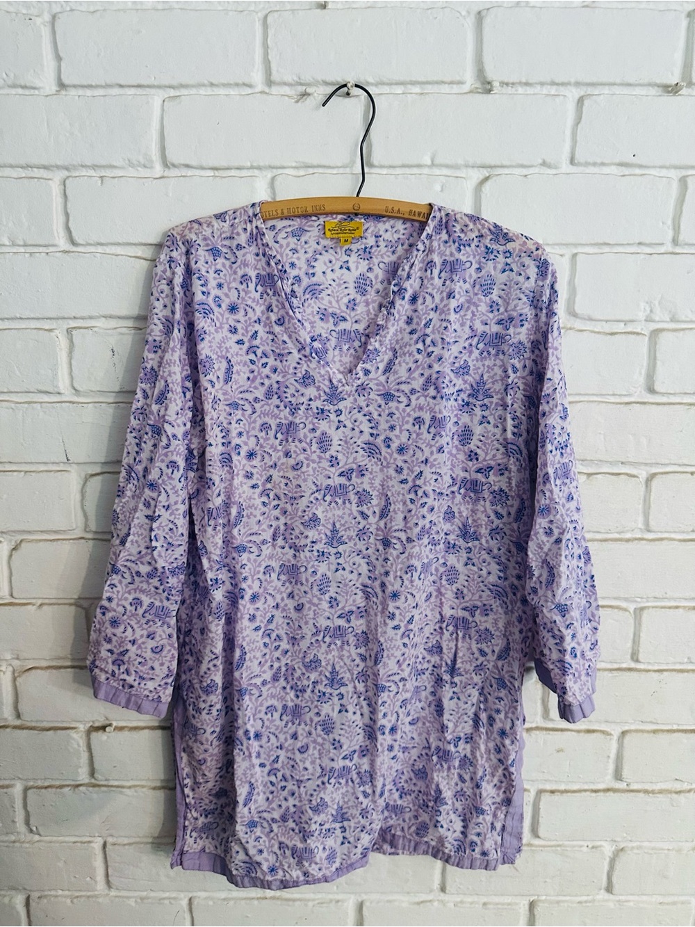 Roberta Roller Rabbit Lilac and Navy Floral Blouse